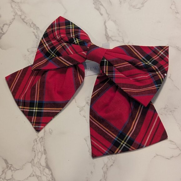 J.Crew Oversized Tartan Bow Hair Clip - Picture 2 of 6